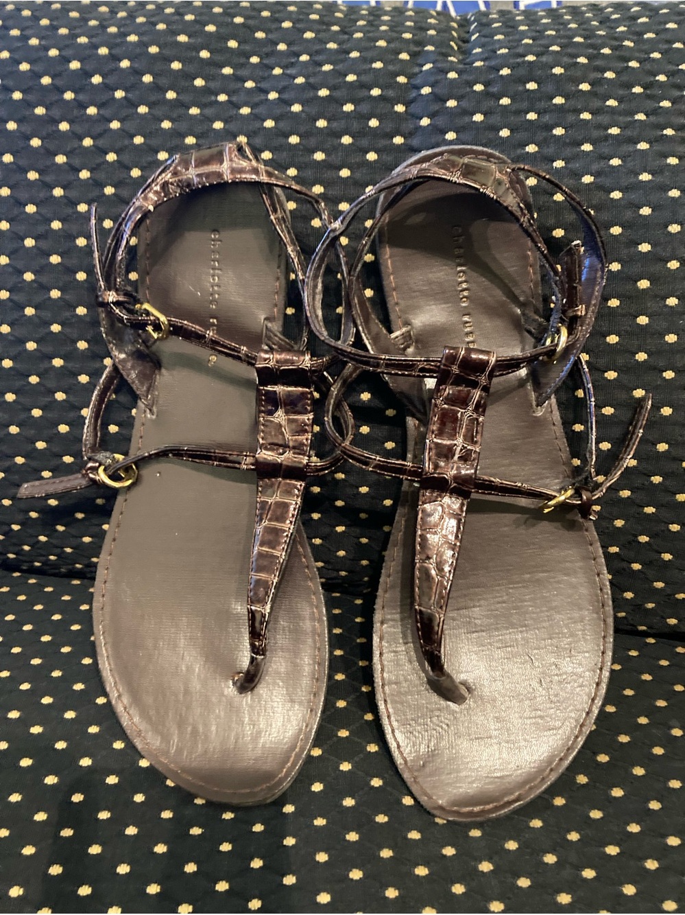 Alligator Gladiator Sandals Women’s Dark Brown Size 8